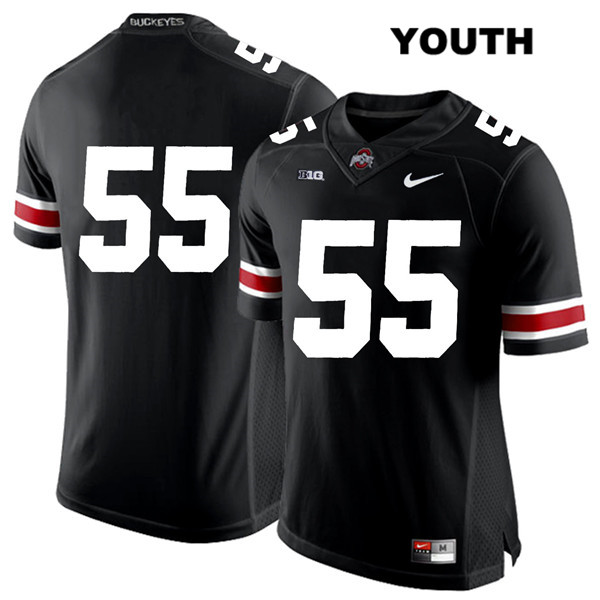 Ohio State Buckeyes Youth Malik Barrow #55 White Number Black Authentic Nike No Name College NCAA Stitched Football Jersey MM19C46HQ